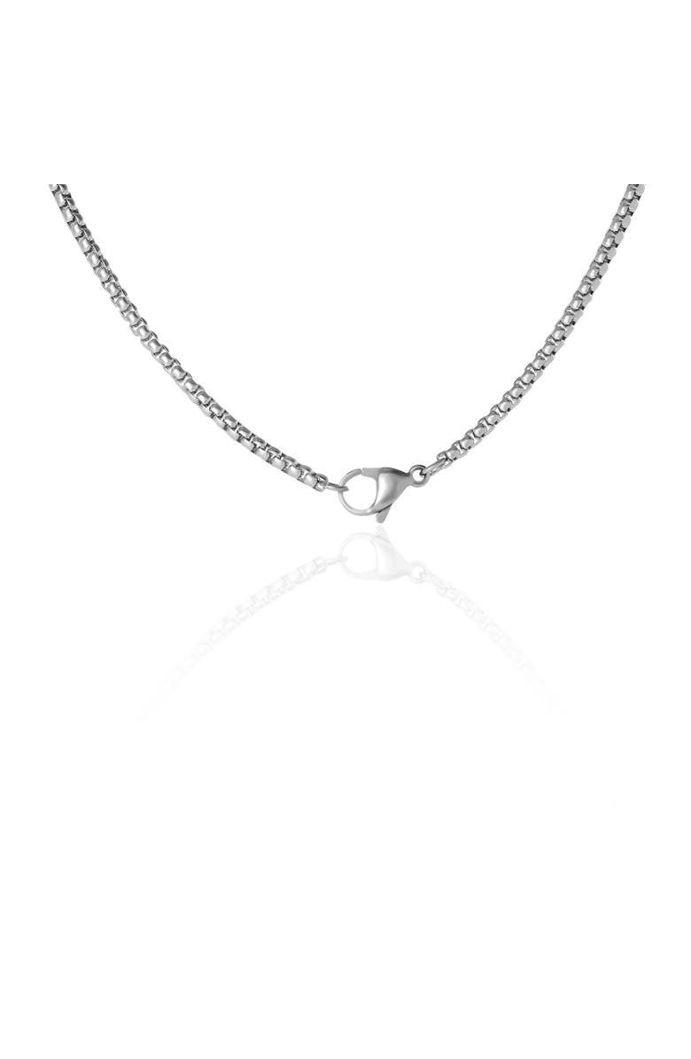 Lucky Brand Men's Dice Pendant Necklace, 22'' Stainless Steel Box Chain, Alternate, color, Silver