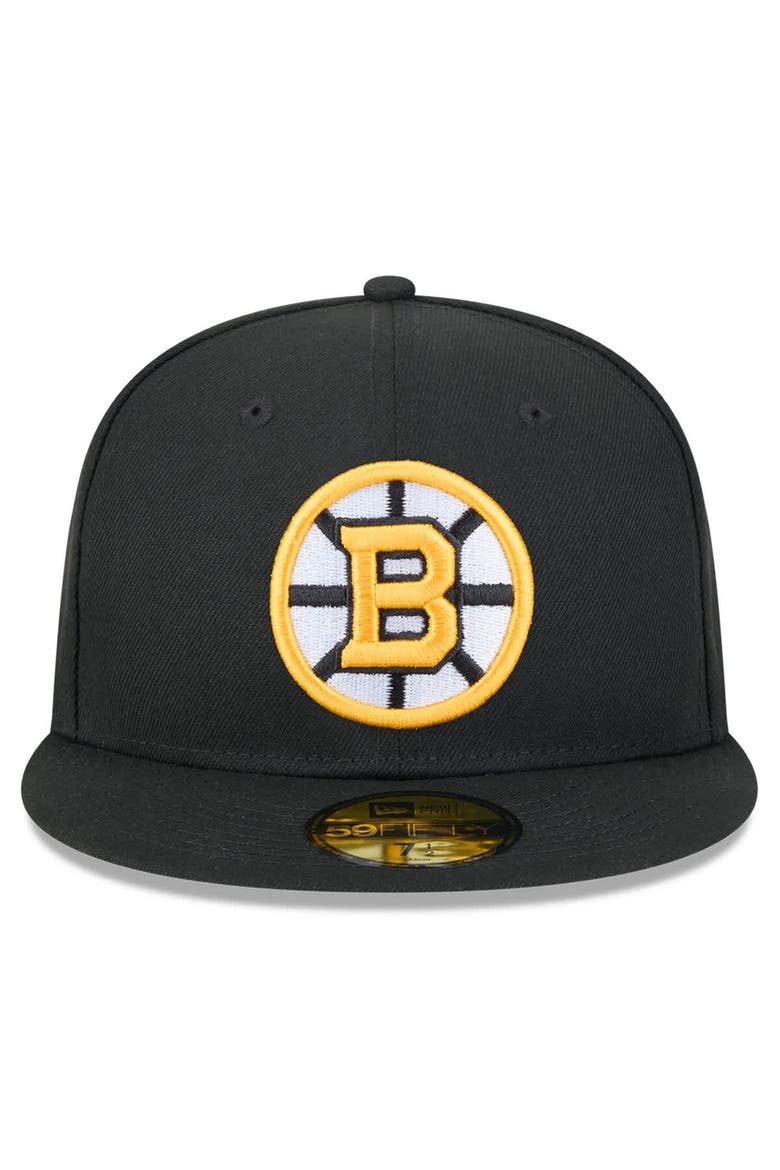 Men's New Era  Black Boston Bruins Core 59FIFTY Fitted Hat, Alternate, color, Black