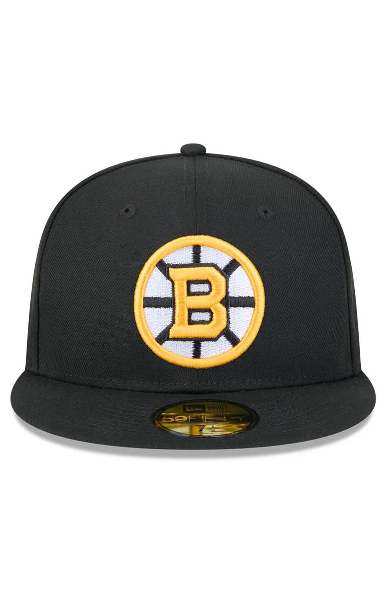 New Era Men's New Era  Black Boston Bruins Core 59FIFTY Fitted Hat, Alternate, color, Black
