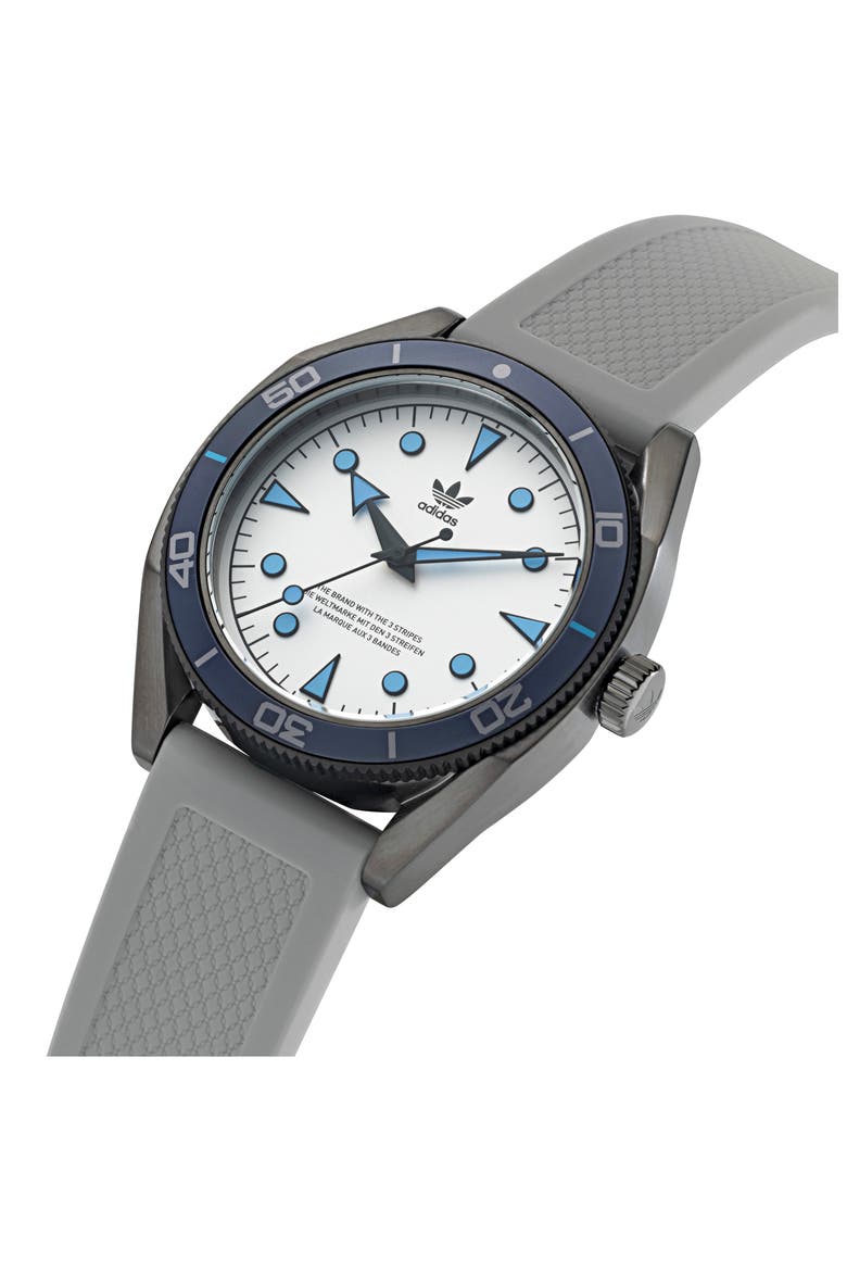 Edition Two Silicone Strap Watch, 42mm, Alternate, color, LIGHT BLUE