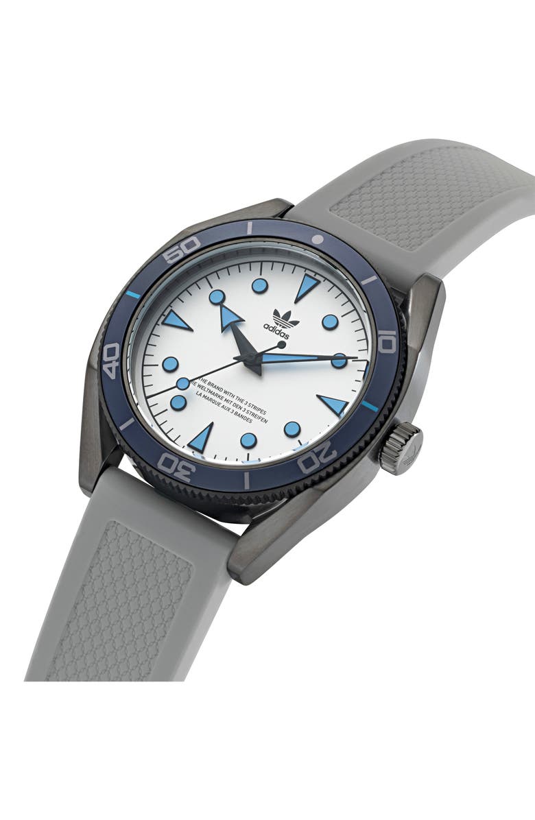 adidas Edition Two Silicone Strap Watch, 42mm, Alternate, color, 