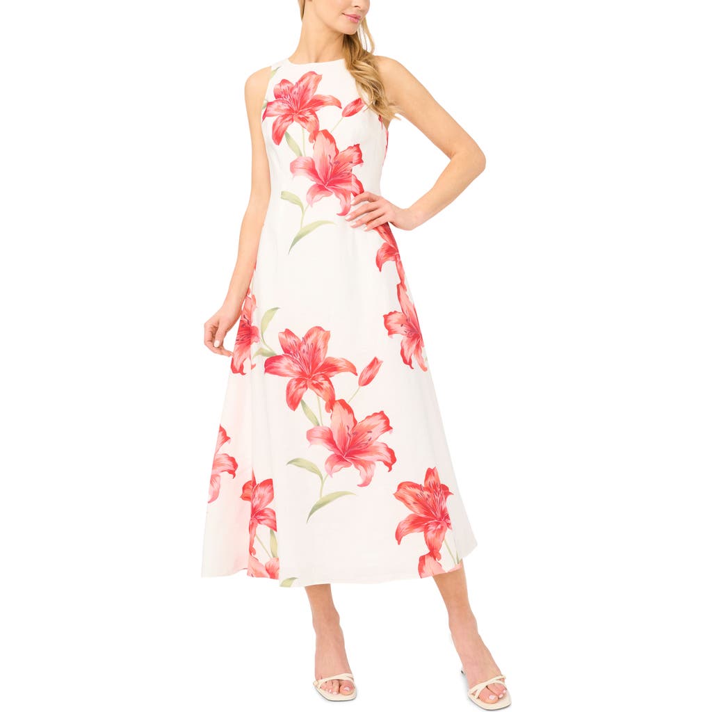 Ted Baker Mina Print Sleeveless Maxi Dress In White