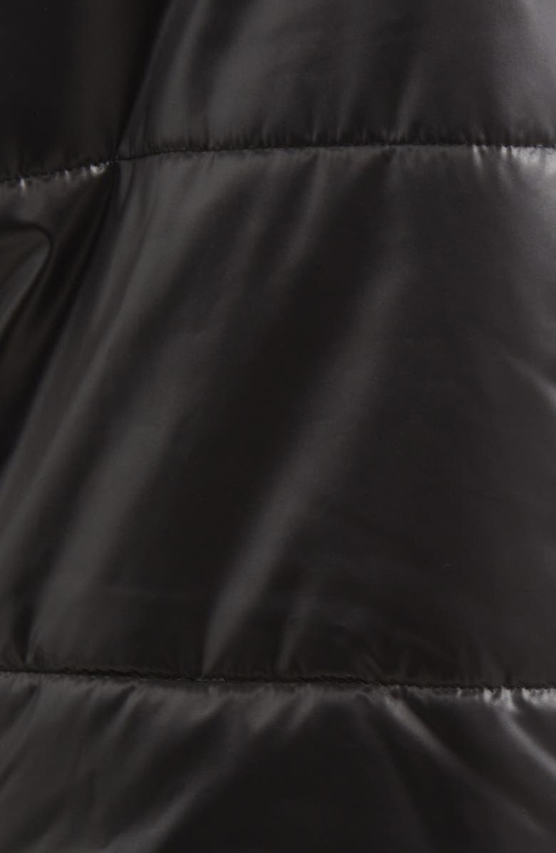 Via Spiga Faux Fur Mixed Media Puffer Jacket, Alternate, color, 