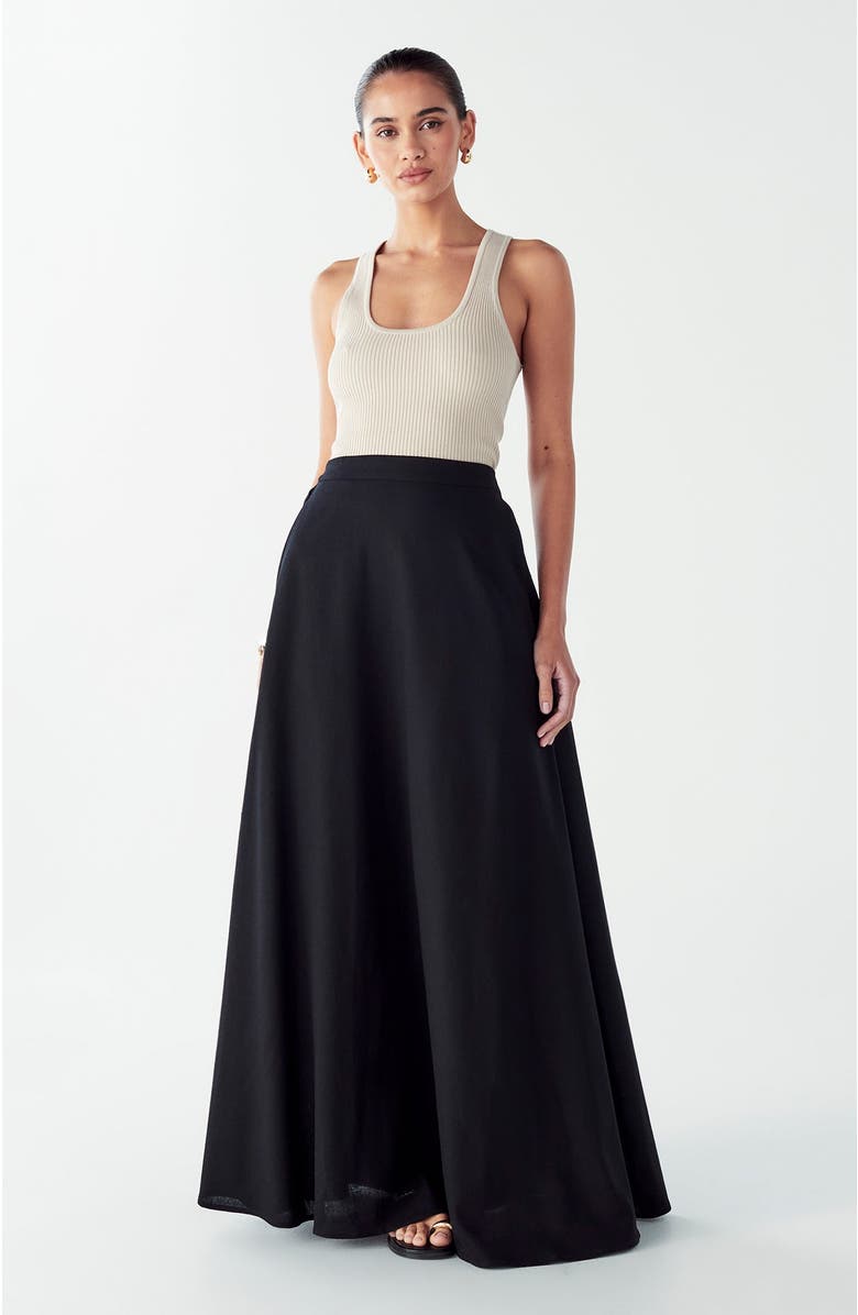 WILLA Isla Maxi Skirt, Main, color, Black