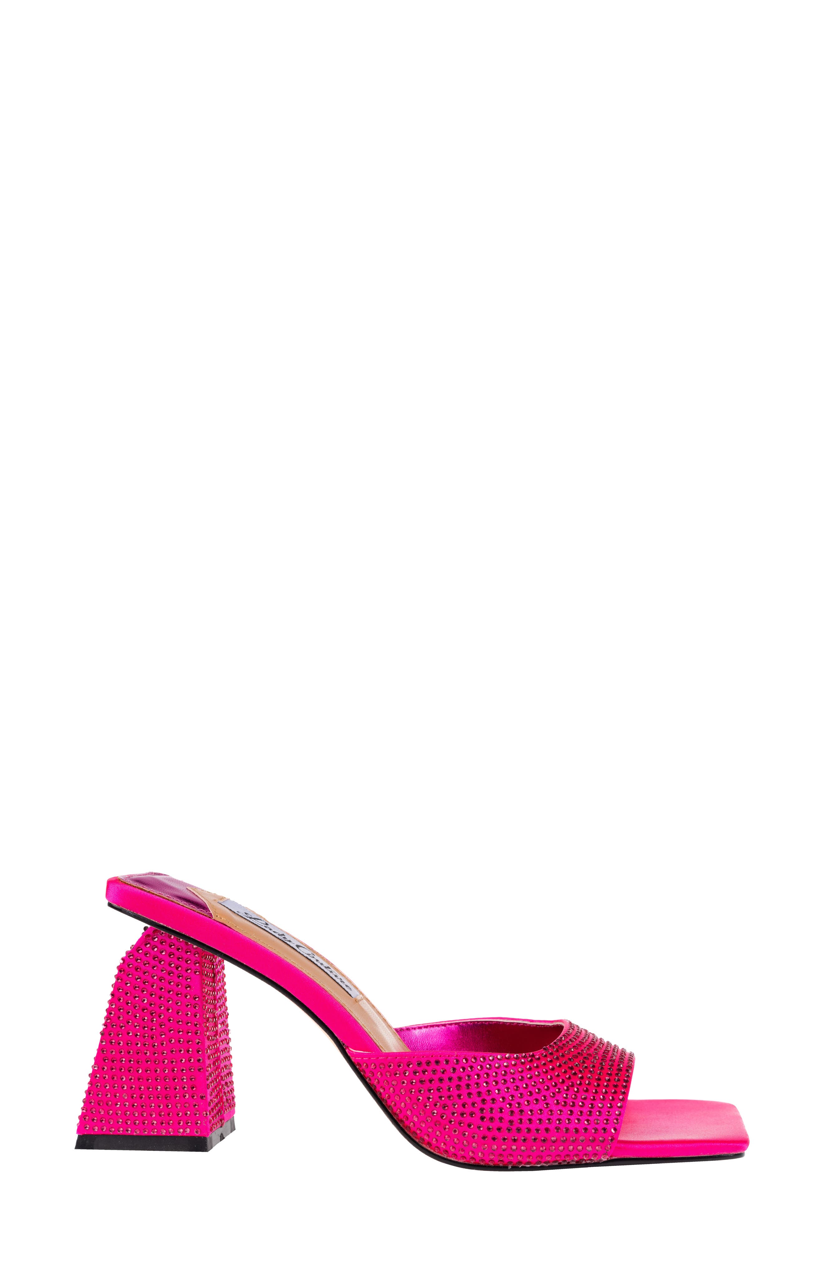 Reese Heeled Sandal, Alternate, color, FUSCHIA