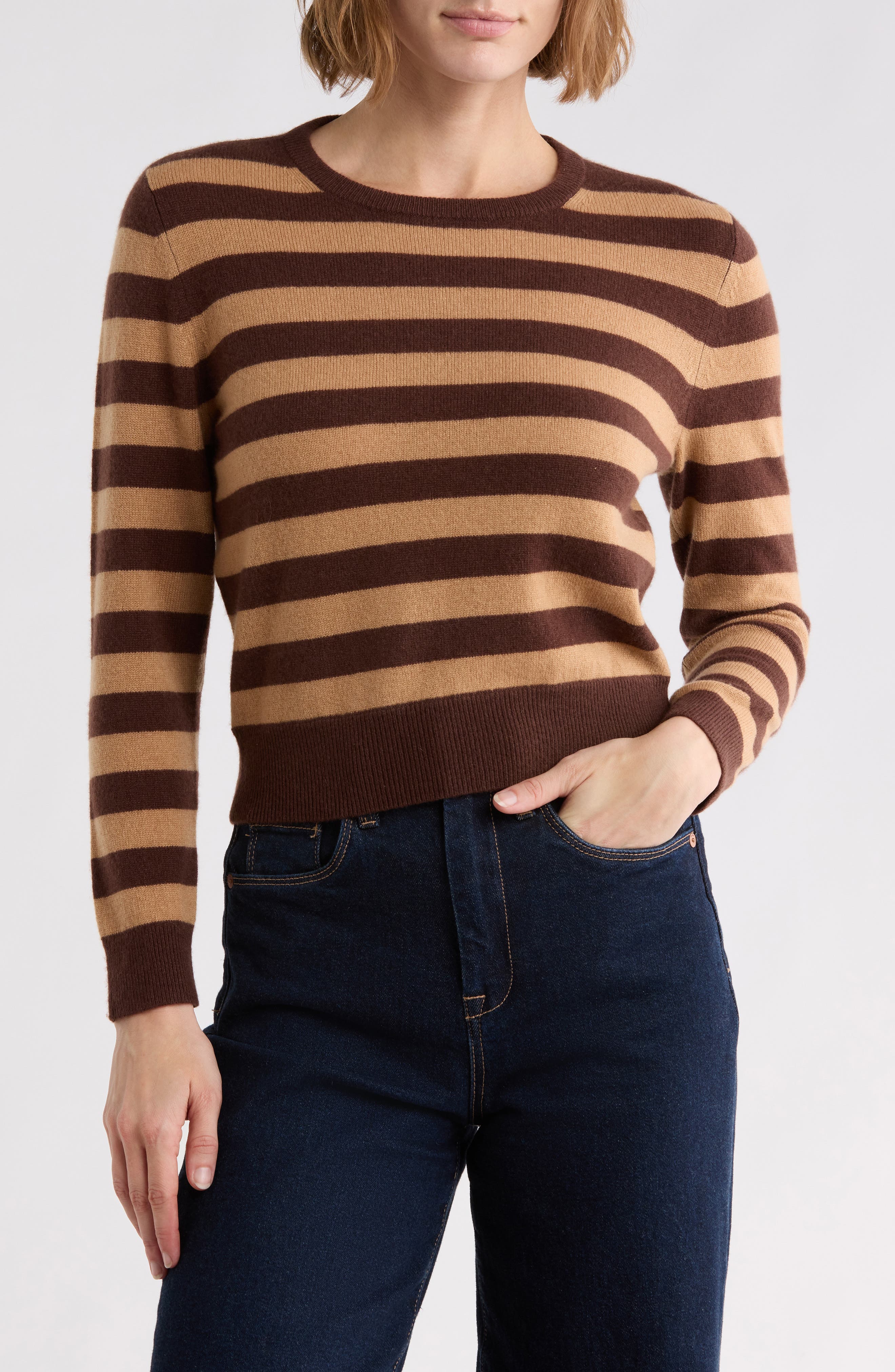 Carolann Striped Cashmere Sweater