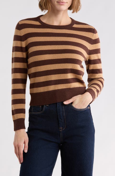 Carolann Striped Cashmere Sweater
