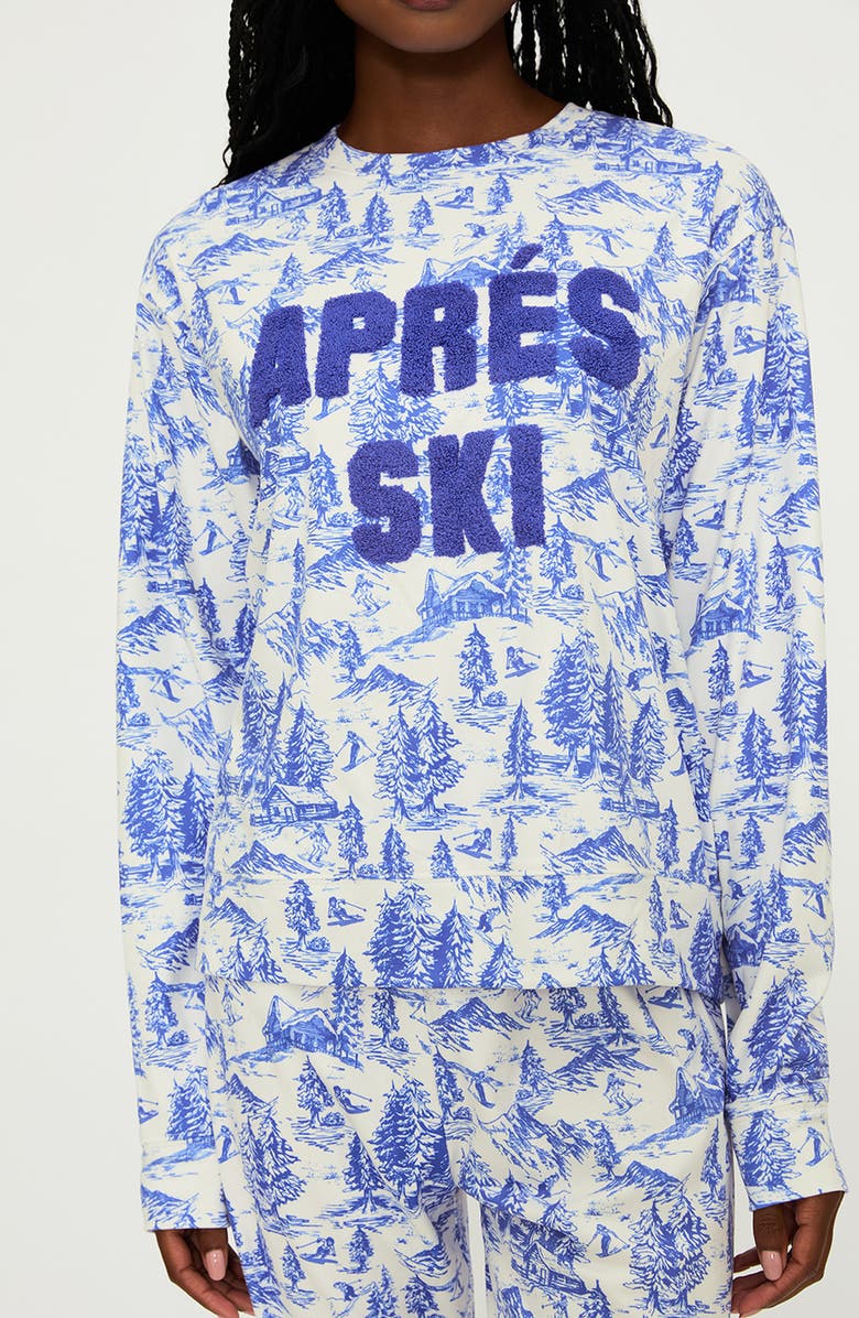 Beach Riot Cassia Après Ski Print Graphic Sweatshirt, Alternate, color, 
