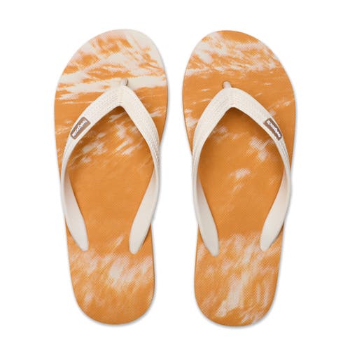 Feelgoodz Mens Classicz Remix Natural Rubber Flip Flop Thong Sandals In Brown
