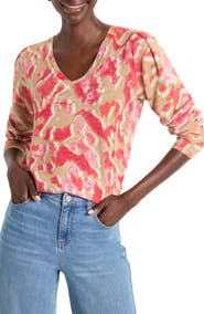 NIC+ZOE Ikat Cotton Blend Sweater