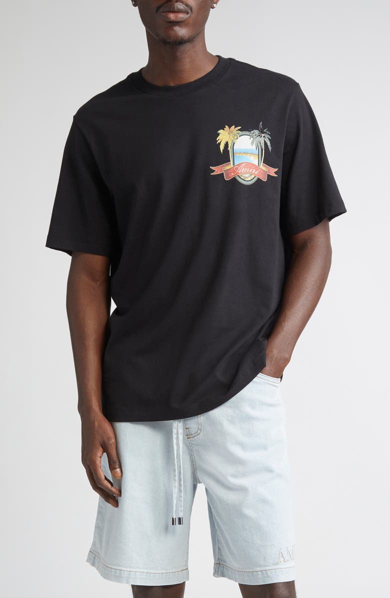 AMIRI MA Paradise Graphic T-Shirt, Main, color, Black