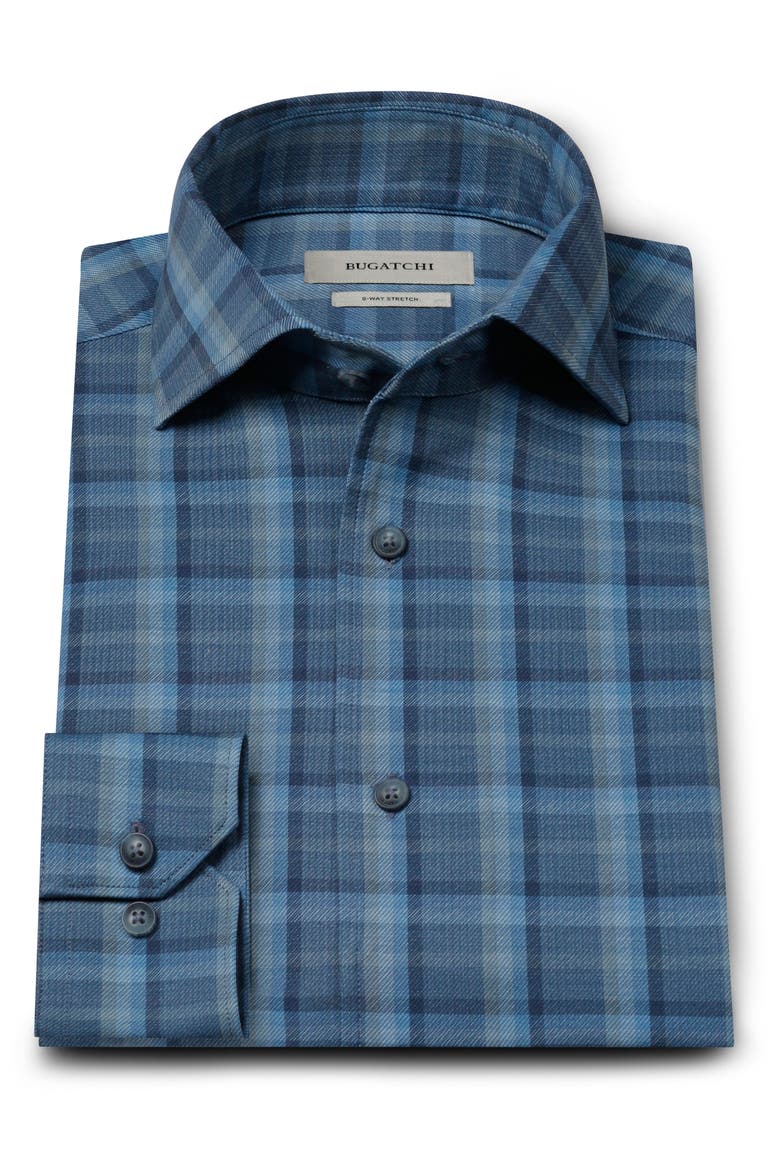 Devon OoohCotton® Plaid Button-Up Shirt, Main, color, SLATE