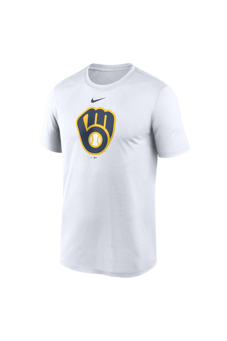 Men's Nike White Milwaukee Brewers New Legend Dri-FIT T-Shirt, Alternate, color, White