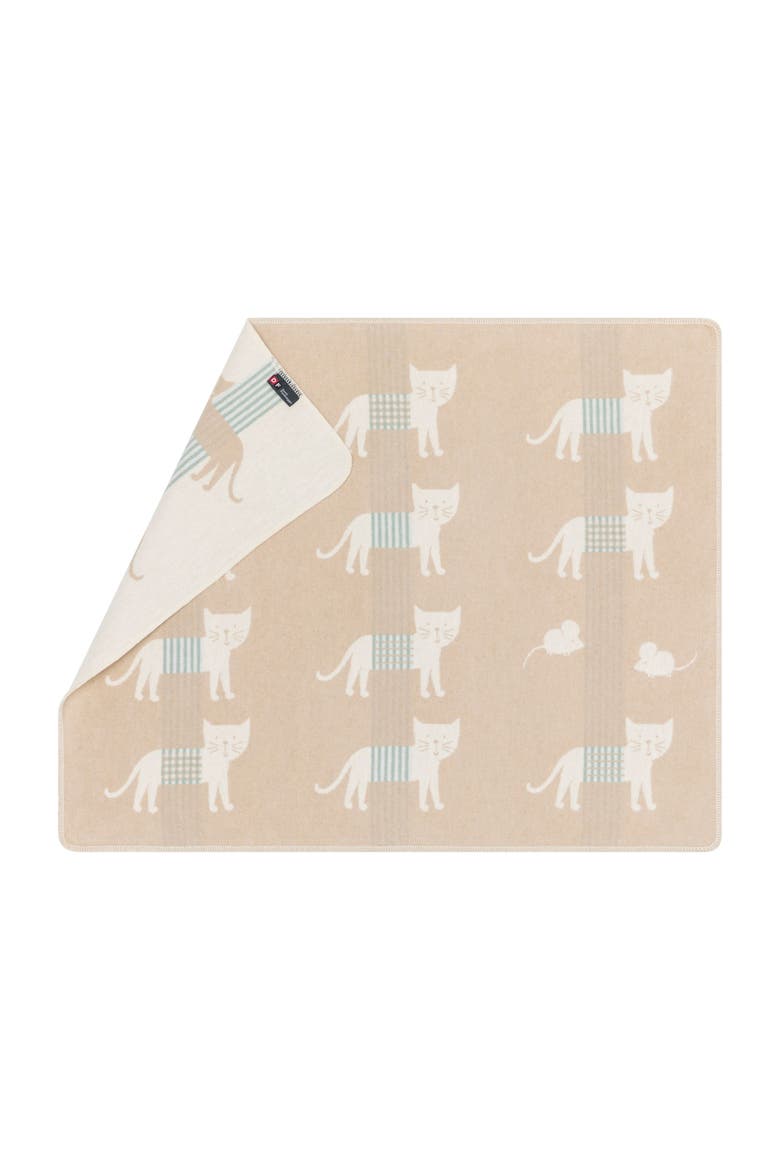 Juwel Cats Allover Baby Blanket, Main, color, Ecru