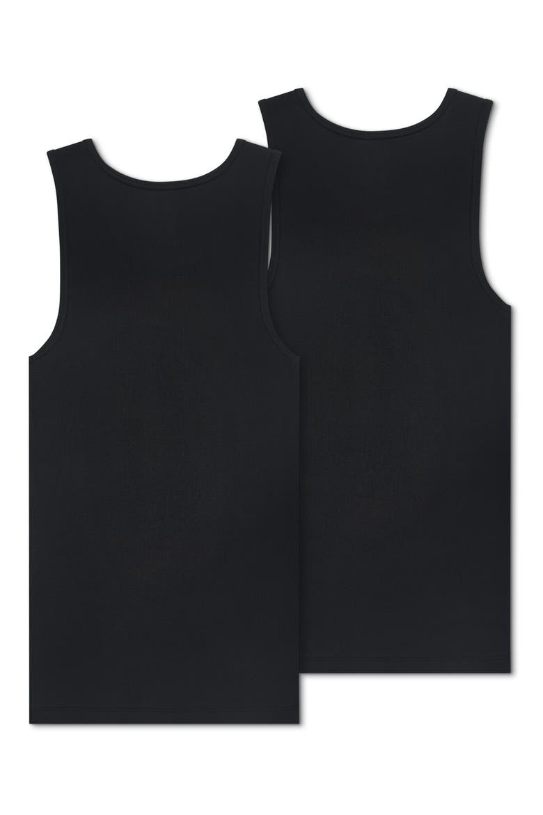 Flight 2-Pack Base Layer Tanks, Alternate, color, BLACK