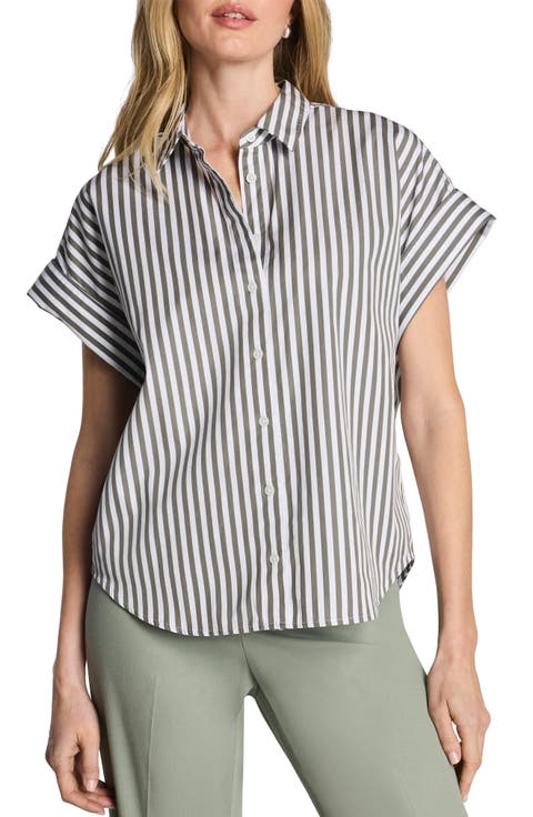 Striped Oversized Supima® Cotton Shirt