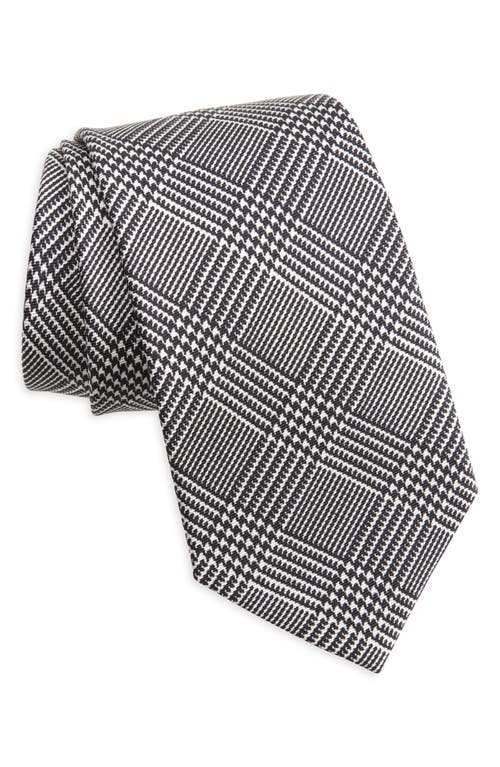 Ralph Lauren Purple Label Glen Plaid Silk Tie in Black 