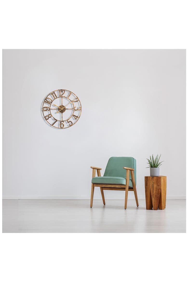 16-Inch Numeral Wall Clock, Alternate, color, BRONZE