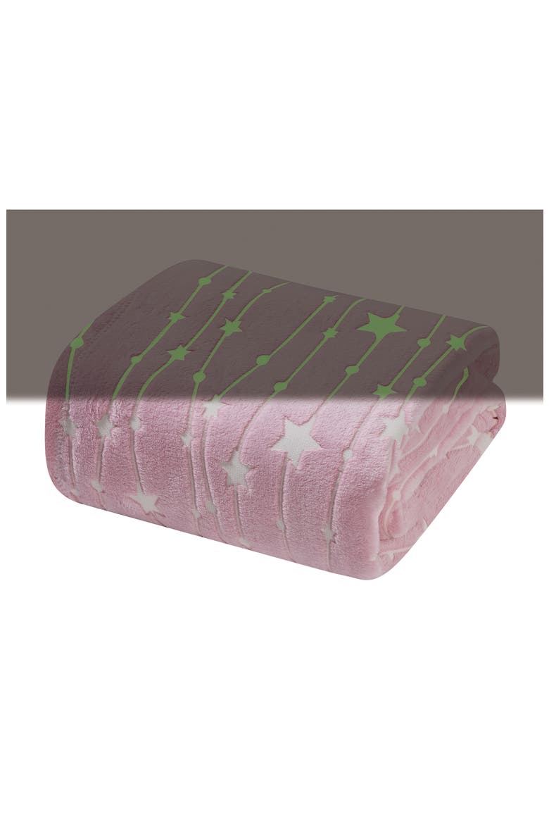 Glow in the Dark Starlight Throw Blanket, Alternate, color, PINK/MULTI