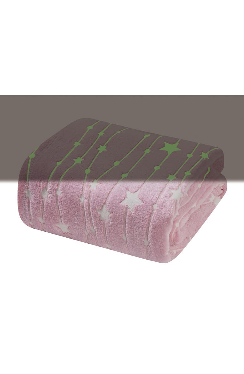 Luxury Home Glow in the Dark Starlight Throw Blanket, Main, color, Pink/Multi