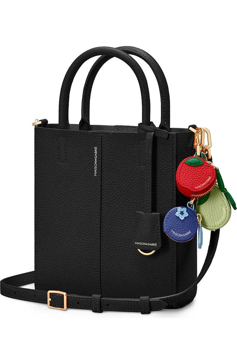 MAISON de SABRÉ Mini Leather Soft Tote, Alternate, color, Rouge Noir