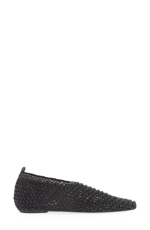 Totême Womens Black Woven-texture Leather Ballet Flats Eur 36 / 3 Uk In Black