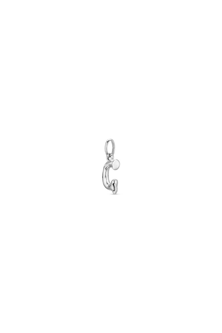 Sterling Silver-Plated Letter G Charm, Alternate, color, Silver