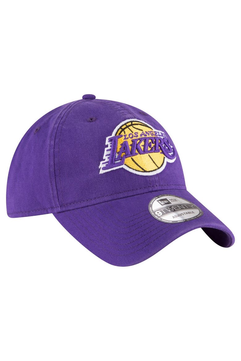 Men's New Era Purple Los Angeles Lakers Team 2.0 9TWENTY Adjustable Hat, Alternate, color, Purple