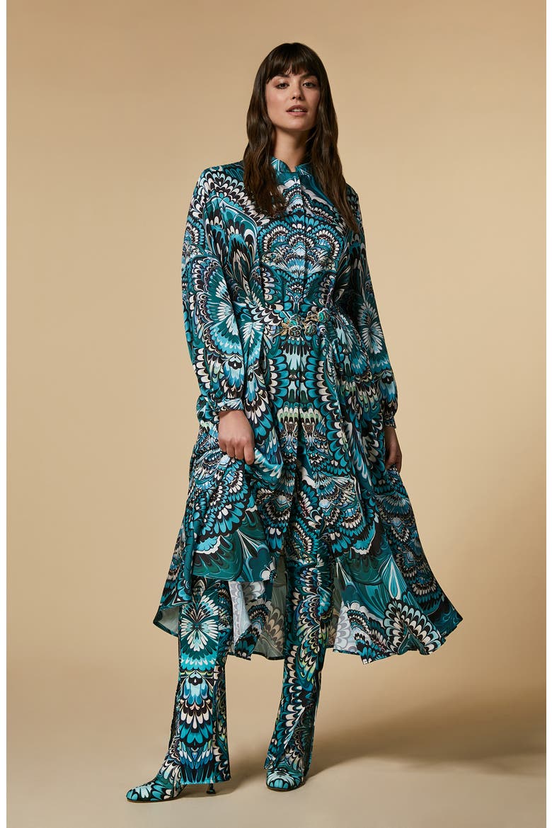 Chemisier Long Sleeve Shirtdress, Alternate, color, OIL