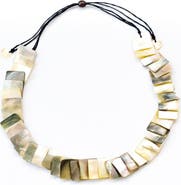 LIKHA Playa Square Tiles Mother-Of-Pearl Necklace