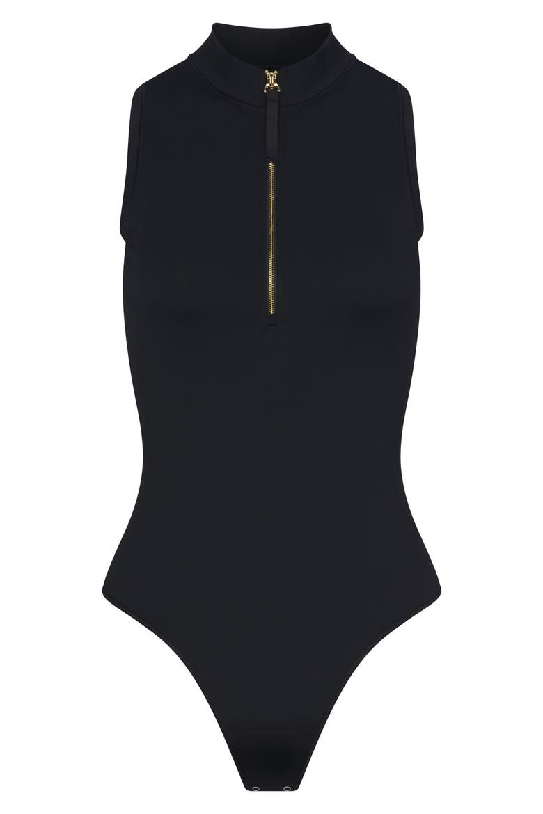Tinsley Sleeveless Golf Bodysuit, Alternate, color, BLACK