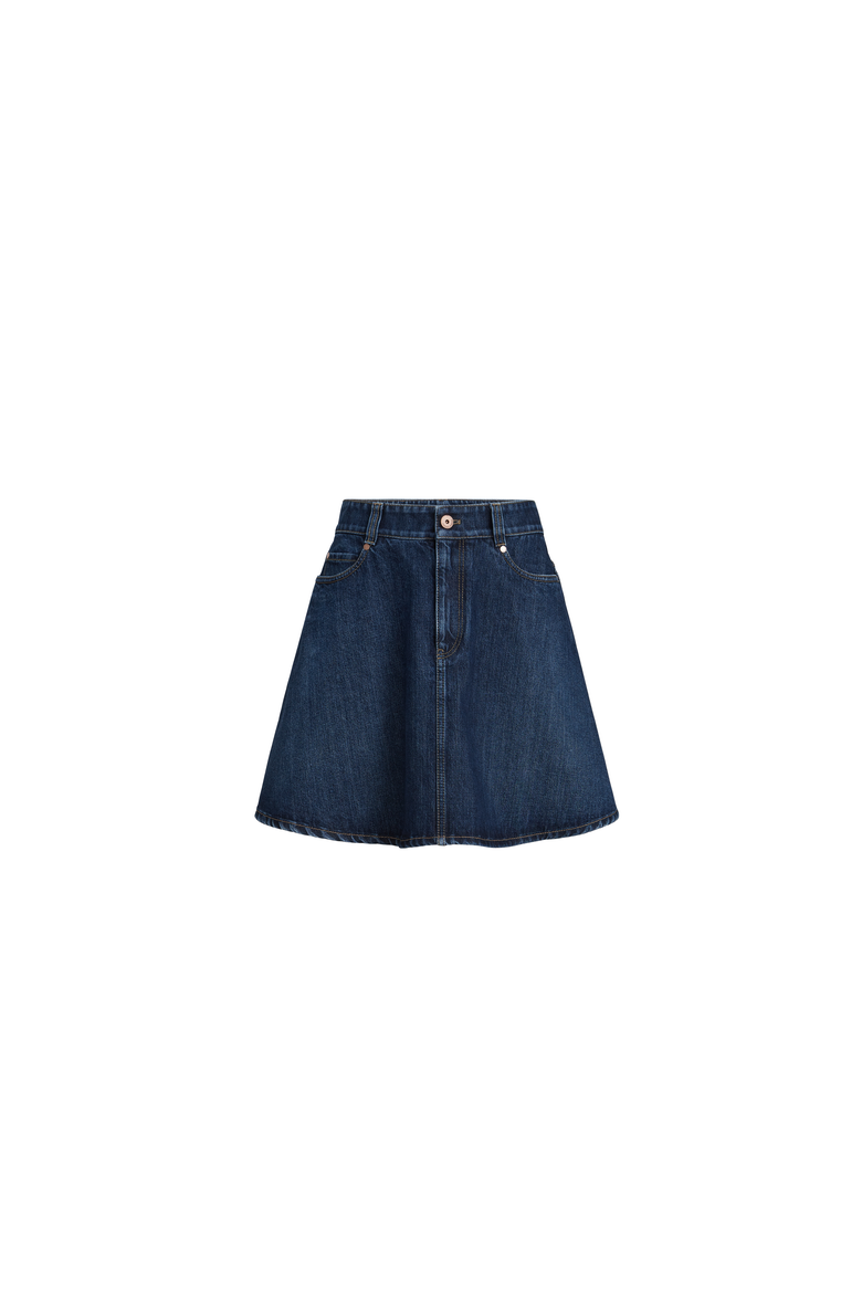 Denim mini skirt, Alternate, color, Denim