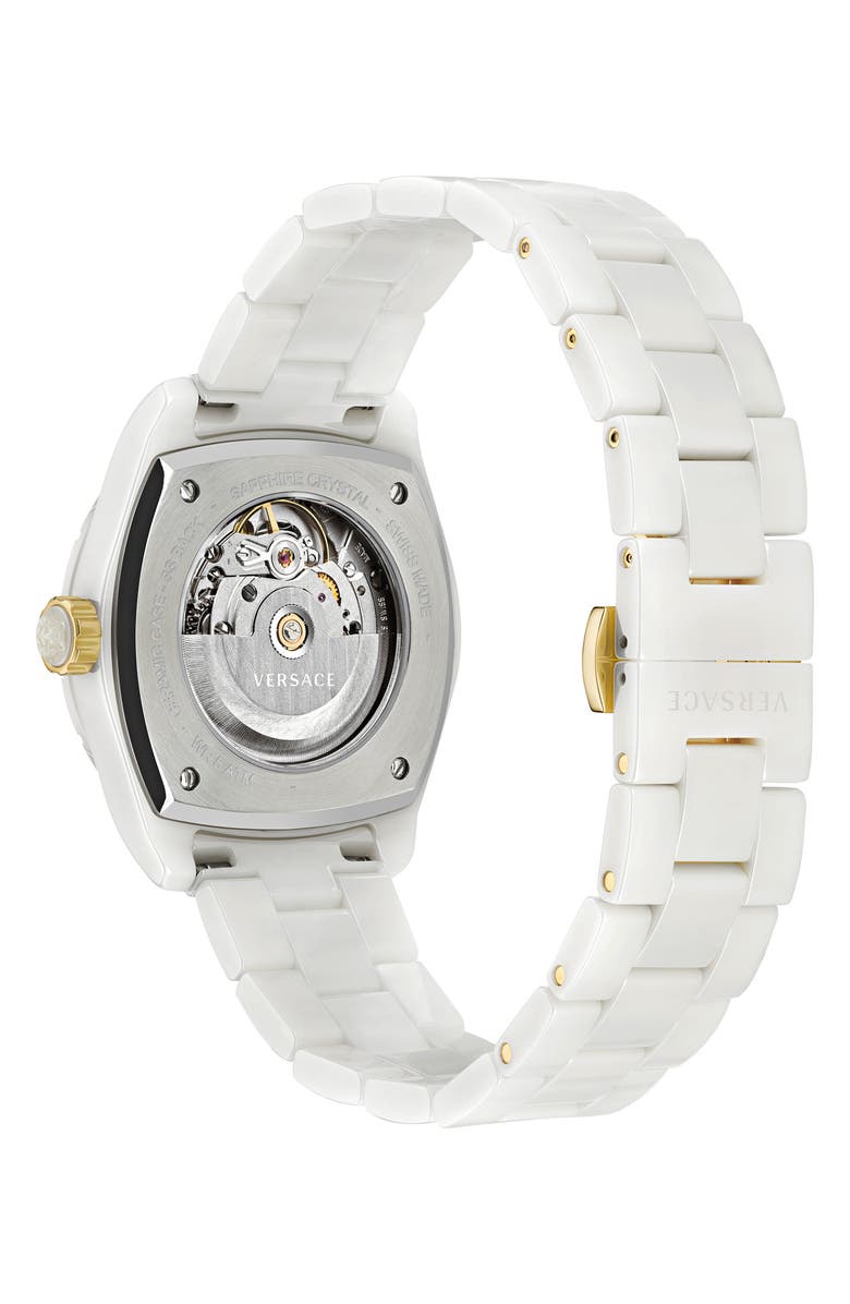 Versace DV One Ceramic Bracelet Watch, 40mm, Alternate, color, 