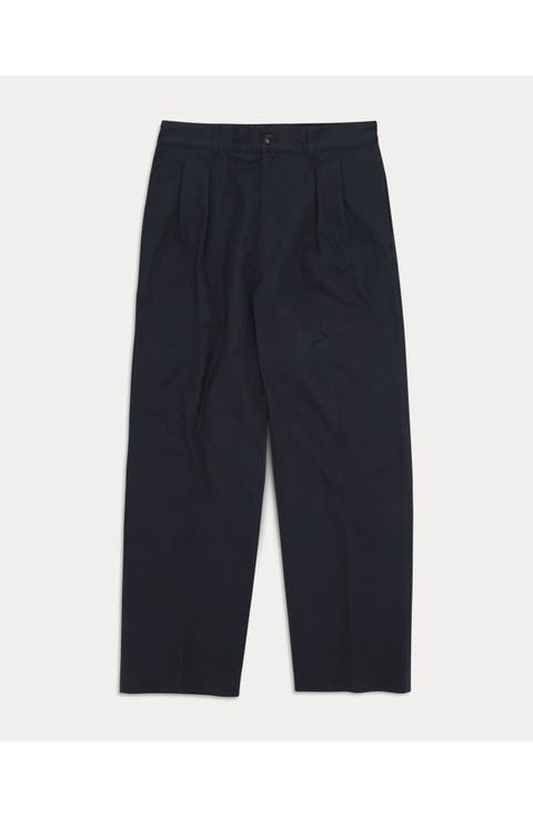 Newyork Pleated Cotton Trousers