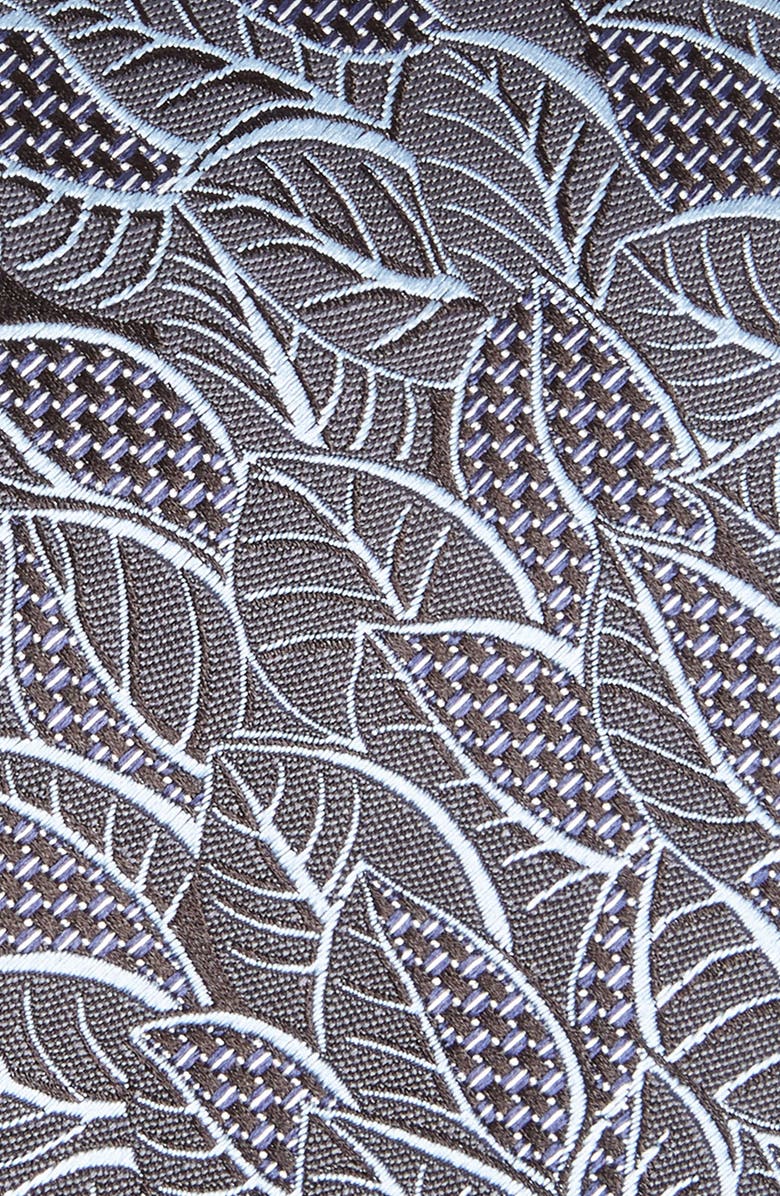 ZEGNA Ermenegildo Zegna Leaf Silk Tie, Alternate, color, Slate