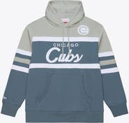 Mitchell & Ness Men's Mitchell & Ness  Gray Chicago Cubs Cooperstown Collection Thunderstorm Head Coach Hoodie