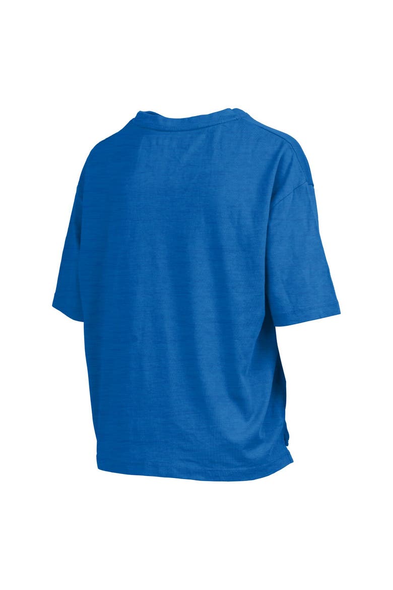 Women's Pressbox Royal Florida Gators Nelson Arch Over Logo Waist Length Oversized Slub T-Shirt, Alternate, color, Royal
