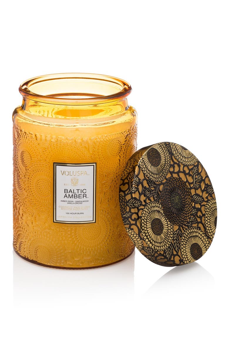 Baltic Amber Large Jar Candle, Main, color, BALTIC AMBER