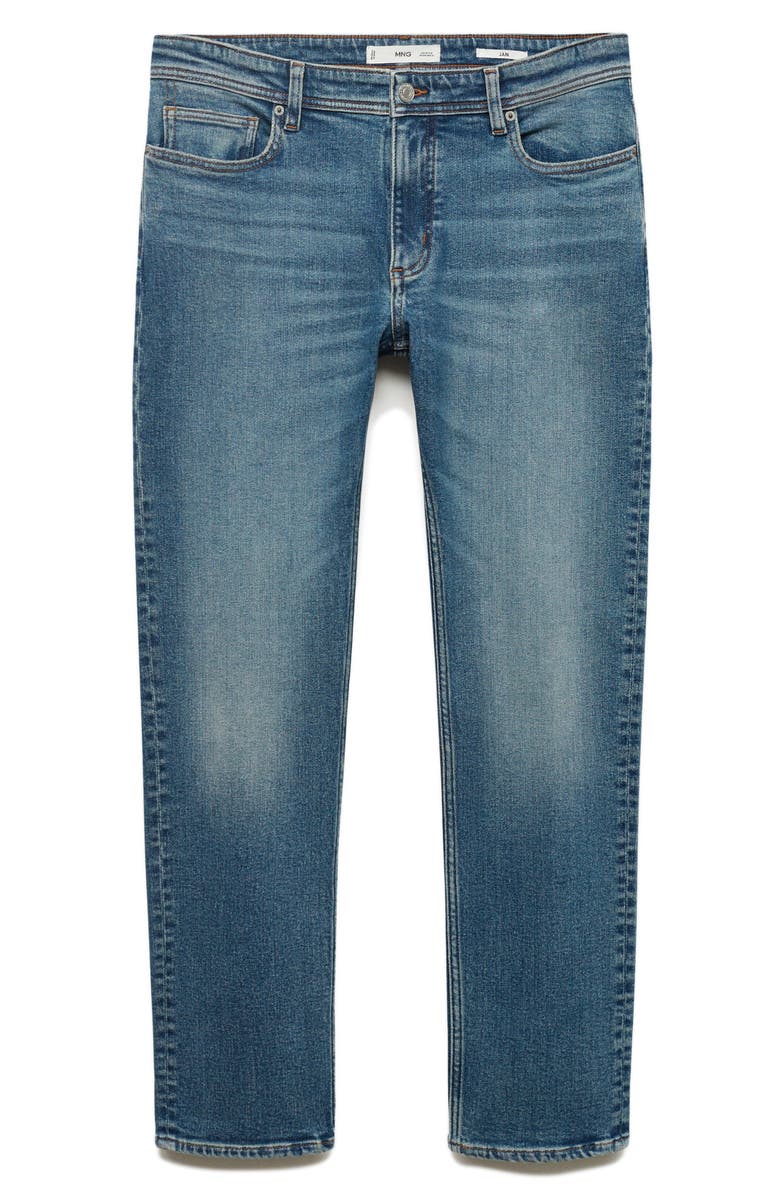 MANGO Jan Slim Fit Jeans, Alternate, color, Medium Blue