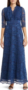 Kiyonna Maria Lace A-Line Evening Gown with Pockets
