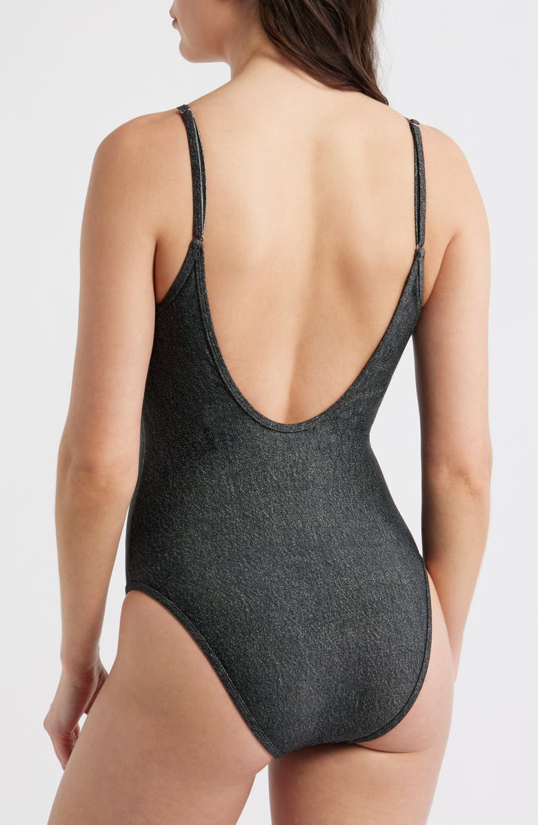 rag & bone rb Miramar One-Piece Swimsuit, Alternate, color, Washed Black