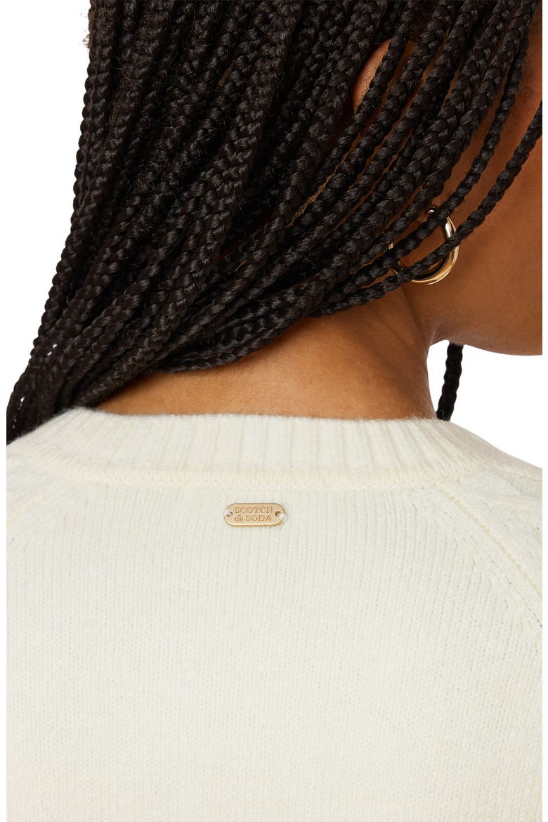 Cable Knit Zip Front Cardigan Sweater, Alternate, color, VANILLA ICE