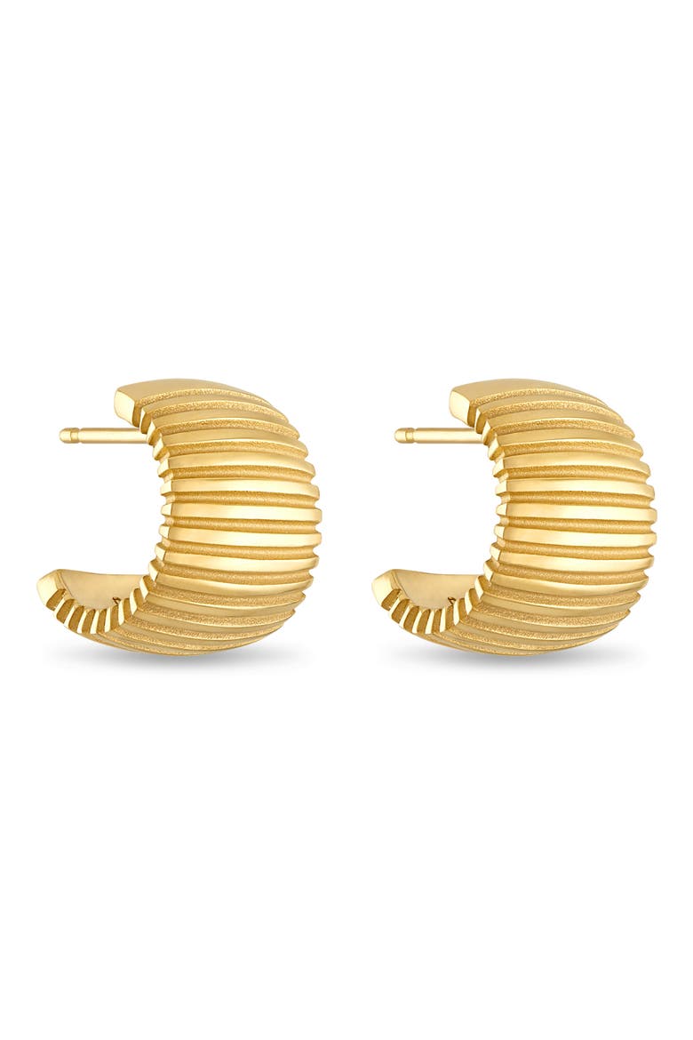 Isla Wide Hoop Earrings, Alternate, color, YELLOW GOLD