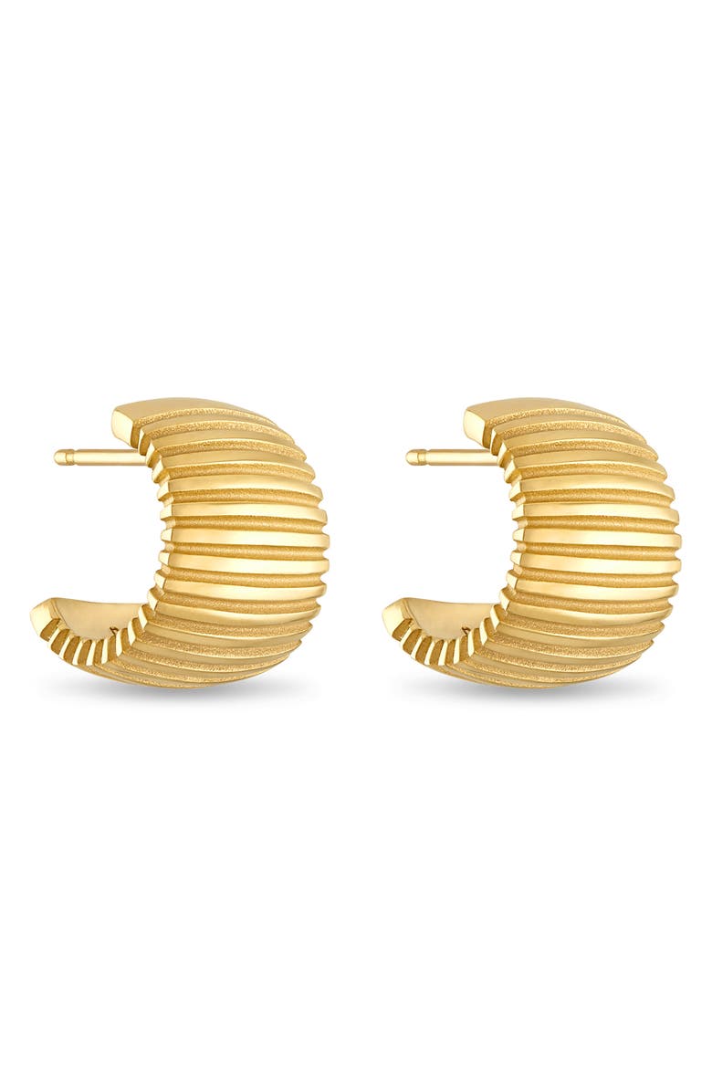 Pamela Zamore Isla Wide Hoop Earrings, Alternate, color, Yellow Gold
