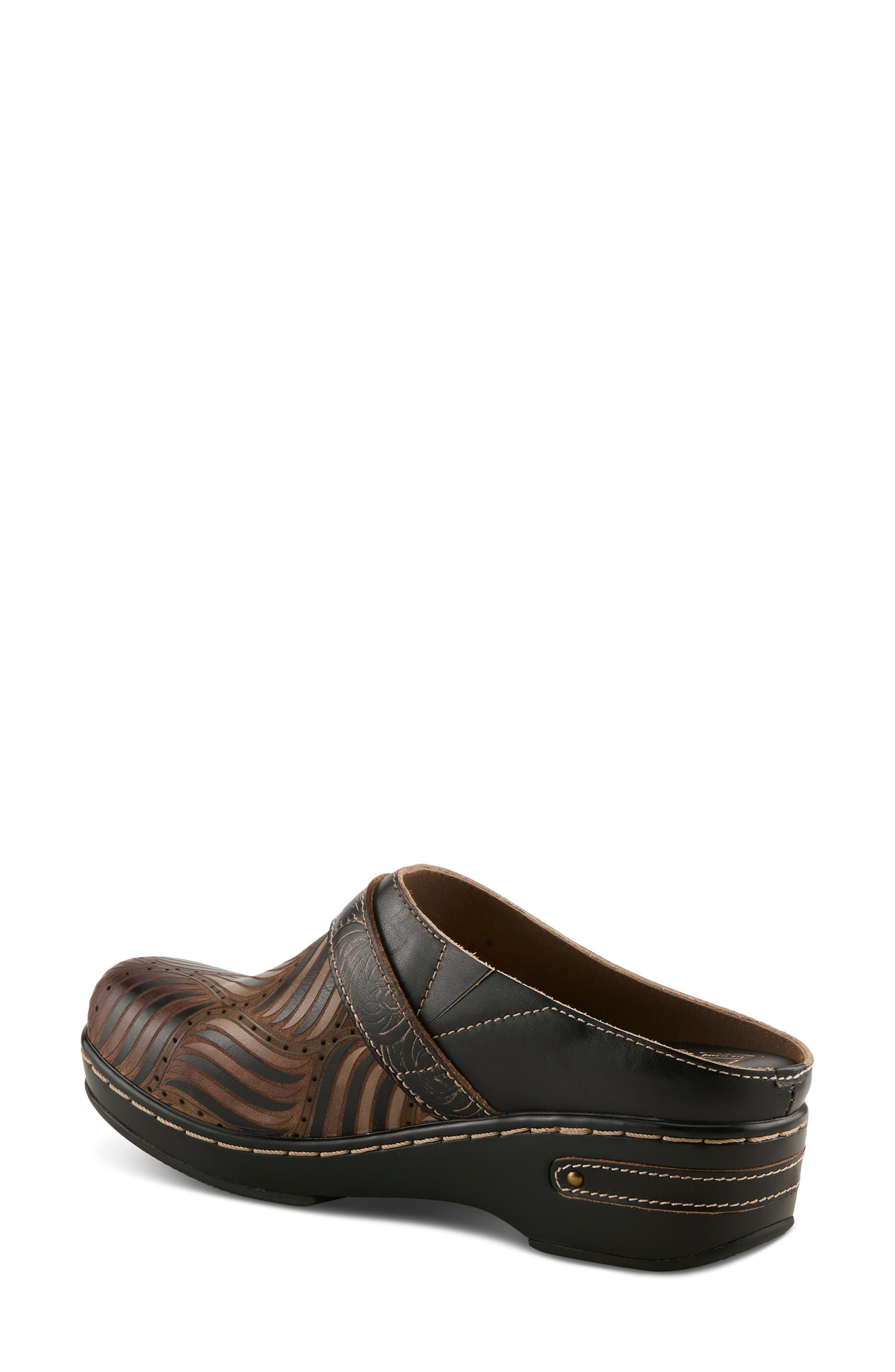 L'Artiste by Spring Step Sova Mule, Alternate, color, Black/ Brown Multi