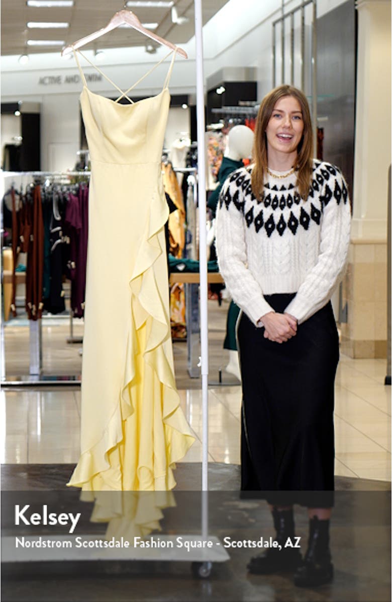 Flutter Slit Trumpet Gown, sales video thumbnail