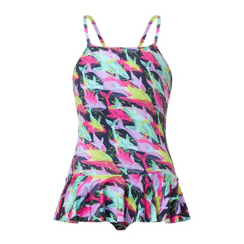 Girls One-piece Swimsuit Whales Offset