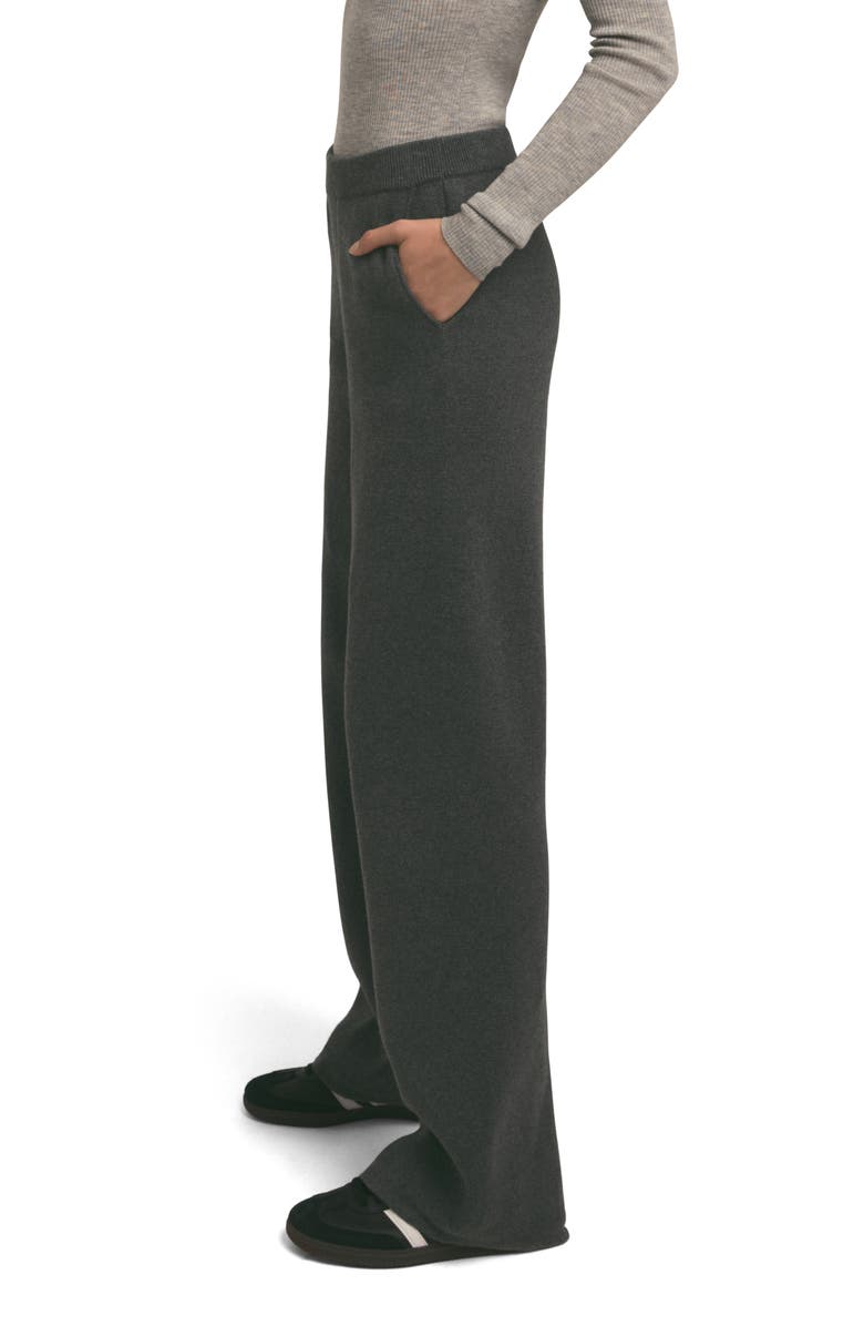 Favorite Daughter Fatigue Sisters Cotton & Cashmere Wide Leg Sweater Pants, Alternate, color, Grey