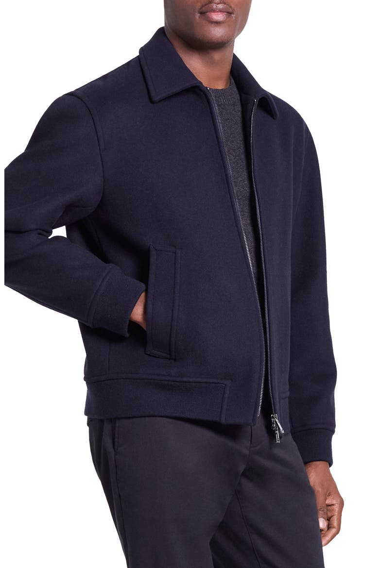 Wool Blend Bomber Jacket, Alternate, color, BALTIC - XHX