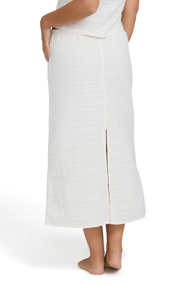 Billabong Your Call Stripe Cotton Maxi Skirt, Alternate, color, Salt Crystal